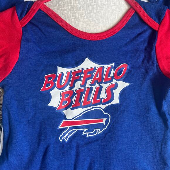 Buffalo Bills NFL Three Creepers One Piece Bodysuits 18 Months Red White Blue - Picture 3 of 11